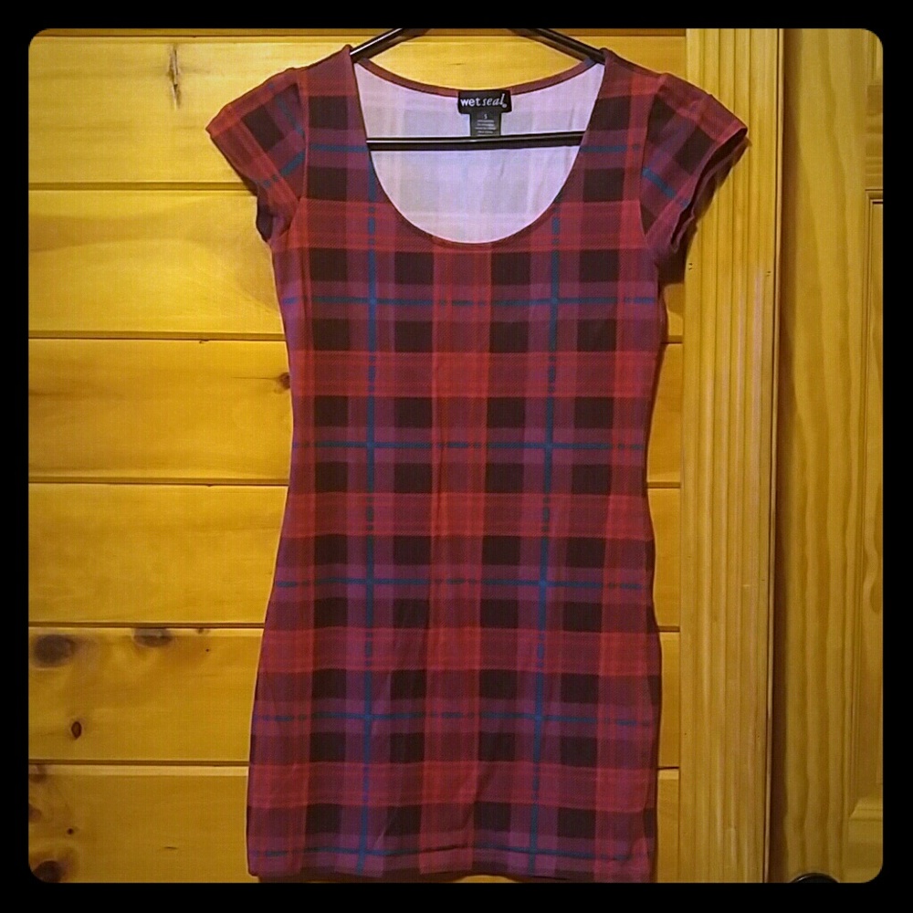 Wet Seal Brand Plaid Mini Dress